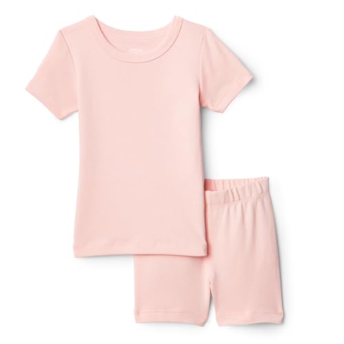Amazon Essentials x Sofia Grainge Unisex Babies' Mummy and Me Short Sleeve Pyjama Set, Light Pink, 2 Years