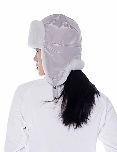 Real Rex Rabbit Fur Bomber Hat Unisex-Adult Weather Fox Fur Aviator Hat Windproof Outdoor #TOP5