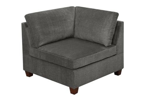 HXUHUWS Cozy Modular Corner Wedge for Ultimate Comfort in Your Living Space, Soft Chenille Upholstery, Relaxing Days, Grey