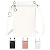 ZHITENG Sacoche Telephone Portable Femmes, Sacs Bandoulière Petit en PU Multifonctionnel, sacs de Téléphone avec Bandoulière Réglable, Pochette étanche Téléphone Pour Shopping, Voyages (Blanc cassé)