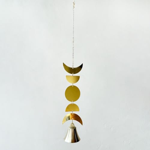 Moon Phase Wind Chimes for Window Hanging Decor,Windchime for Outdoor