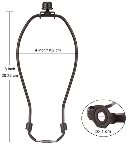 image for Qc 8 Inch Bronze Lamp Shade Harp Holder for Table and Floor Lamps, 2 S