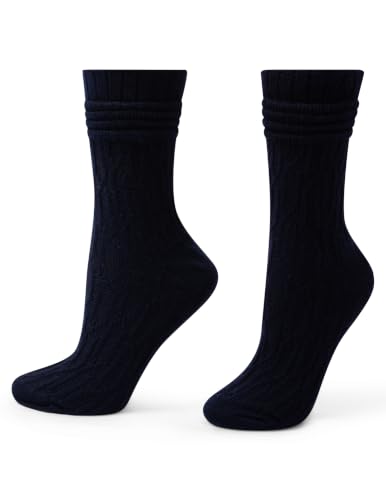 Image of HUE womens Crew Length Boot Socks, 2 Pair Pack