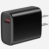 S ZEVZO Jump Starter Wall Charger, 18W Fast Charging Block (5V/3A, 9V/2A) Optimized for S ZEVZO Jump Starter Portable Car Battery Booster Pack, USB Single Port Power Adapter, Black