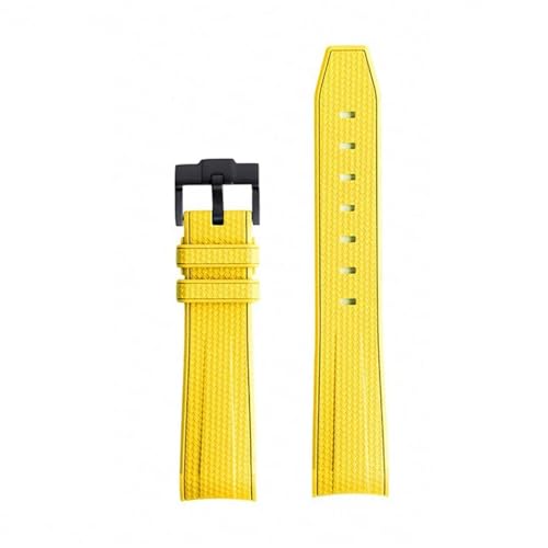 Bracelet MoonSwatch Omega Swatch en silicone jaune 20mm curve