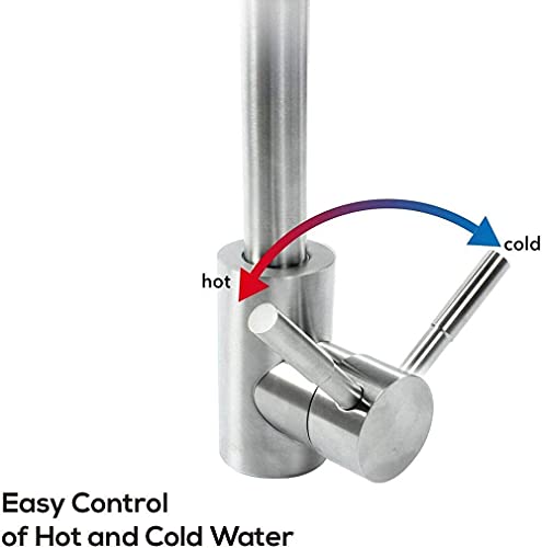 Robinet en acier inoxydable argenté Basinxer au design durable - 5