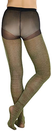 Image of ToBeInStyle Women's Shine & Shimmer Pantyhose Opaque Lurex Tights