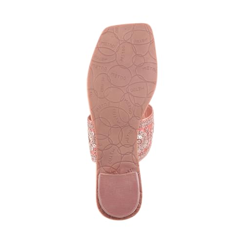 Image of Metro Women Embellished Ethnic Kolhapuri Block Heel Slip-on Sandal