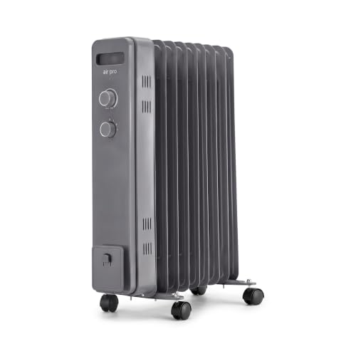 Air Pro 1500W 7 Fin Oil Filled Radiator, Portable Electric Heater for 15m²