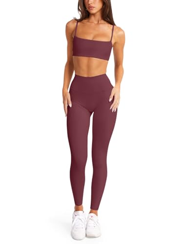 Image of LASLULU Womens Adjustable Spaghetti Straps Sports Bra Square Neck Wireless Padded Workout Yoga Crop Tops