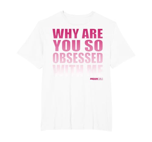 Mean Girls Obsessed with Me Pink Gradient Graphic T-Shirt T-Shirt, Men's Big and Tall, White, 3X Tall