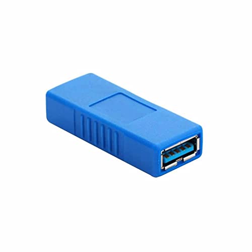 YSJJZRL USB 3.0 Coupler Adapter Type A Female to Female Extension Connector-Blue
