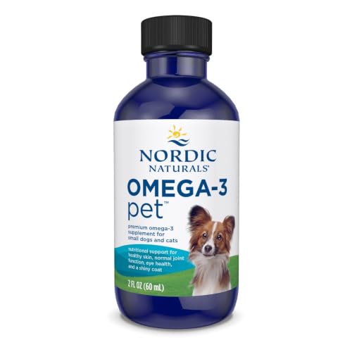 Image of Nordic Naturals Omega-3 Pet, Unflavored - 2 oz - 294 mg Omega-3 Per One mL - Fish Oil for Small Dogs & Cats with EPA & DHA - Promotes Heart, Skin, Coat, & Immune Health (60 ML, Unflavored)