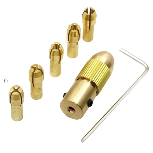 Portabrocas Juego de Mini mandriles de latón for Motor eléctrico, broca con eje, adaptador de portabrocas, adaptador de broca sin llave de liberación rápida, 1~10 Uds. Accesorios para Herramienta Ro