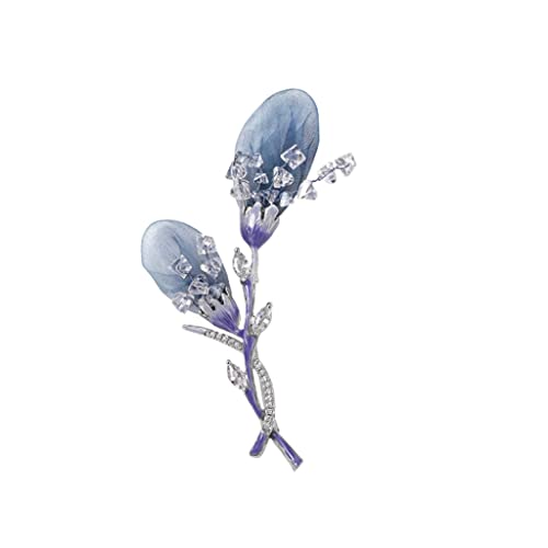 Broche en porcelaine bleue et blanche : l'élégance d'un bijou artisanal pour costume