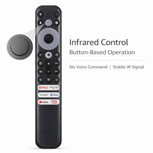 Image of Sadhwanis Compatible Remote Control for TCL & iFFALCON Smart Android TV RC802V Model | Replacement for TCL 4K UHD FHD QLED LED TVs | No Voice Command (TCL)