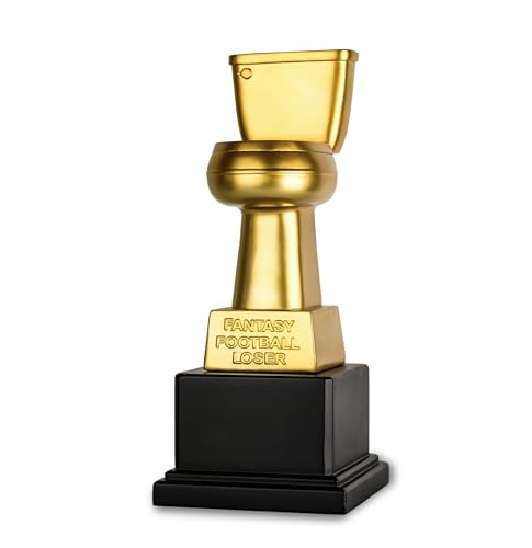 Image of TrophySmack Golden Toilet Fantasy Football Trophy, Loser Award - 11 inch Trophy with Base