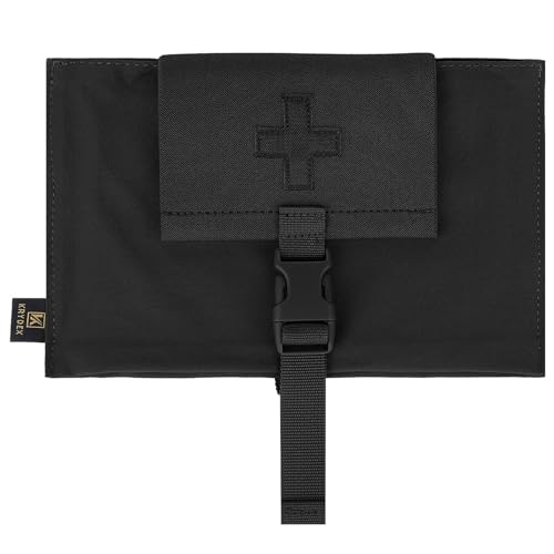 KRYDEX GEAR Tactical First Aid Bag, Tactical MOLLE Pouch Rip Away IFAK Pouch Universal EMT Emergency Multipurpose Waist Packbag (Black) - Image 2
