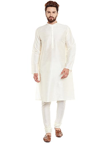 Image of SOJANYA (Since 1958 Men's Royal Blue Dupion Silk Kurta & Churidaar Pyjama