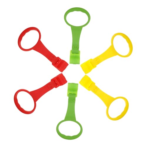 BESPORTBLE 6Pcs Hanging Rings Crib Pull Up Rings for Enhanced Motor Skills Coordination Safe and Convenient Design for Stand Up Support Playpen Accessories