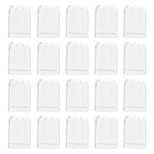 VALICLUD Fundas Protectoras para Cabezales de Cepillo de Dientes 20 Unidades Transparentes Compatibles con Cepillos Sónicos Diseño Compacto para Viaje y Uso Diario