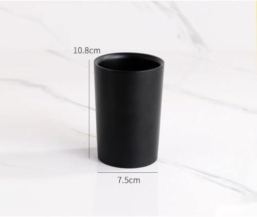 Evite manchas en su lavabo con este juego de accesorios de baño negro de lujo 8