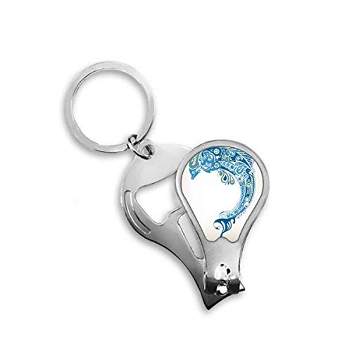 Cutter toenail bleu dauphin océan coupe-ongles de pieds pour pédicure compact