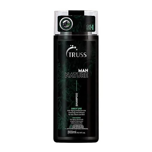 Truss Professional Shampoo Man Nature | Cabelo, barba e pele | Prevenção de acne e foliculite | Higienização profunda 300ml