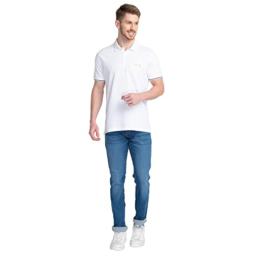 Image of Spykar Men's Mid Rise Solid Regular Fit Jeans