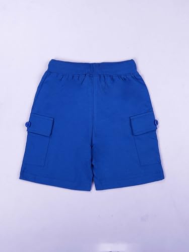 Image of KiddoPanti Boys 100% Cotton Knitted Above Knee Length Basic Cargo Shorts