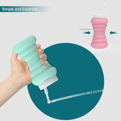 ALTON SHR20245, Non-Electric Collapsible Toilet Portable Bidet, Retractable Travel Bidet, Pink, 600ML | Jet Spray for Toilet | Health Faucet