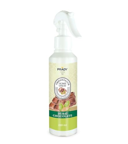 Prady – Home Spray Dubai Chocolate – 220 ml – Désodorisant d’Intérieur Gourmand au Chocolat – Parfum Intense et Élégant pour la Maison