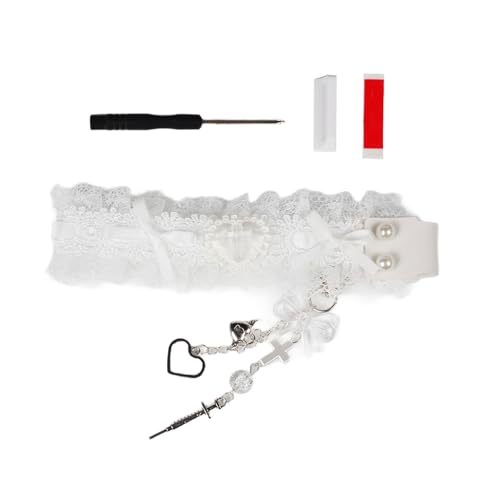 Facile da usare cinturino per tastiera con motivo in tessuto di offre stile e comfort per ogni utente senza sforzo di trasporto keycap pizzo bianco nero