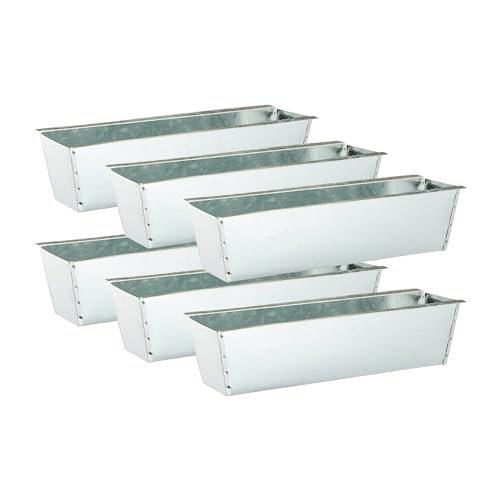 Posten Anker Pflanzkasten für Europaletten, 6er Set aus Zink, 38 x 9 x13...