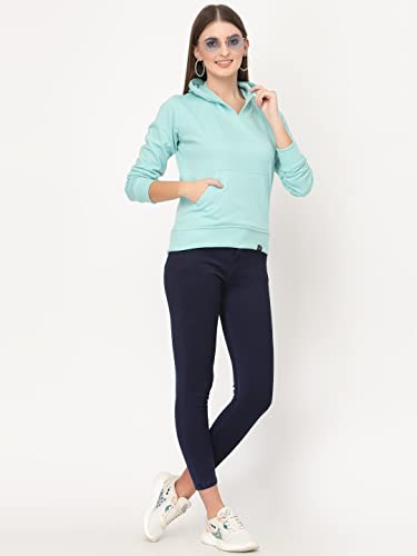 Image of UZARUS Women's Cotton Fleece Stylish Sweatshirt Hoodie