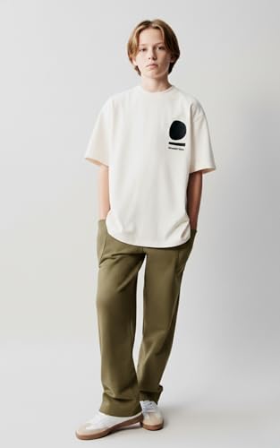 Image of Alan Jones Clothing Boys Regular Mid Rise Solid Plush Pants with Pockets