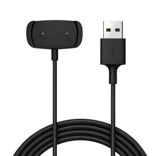 Image of Upix Fast Magnetic Charger Cable Compatible with Amazfit GTR 2, GTR 2e, GTR 2 eSIM, GTS 2, GTS 2e, GTS 2 Mini, Bip U, Bip U Pro & Pop Pro Smartwatch | 1 Meter (3.3 ft) | Black