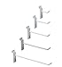 Only Hangers Commercial Grade White Slatwall Hooks - Combo Pack of 100 Assorted Size White Peg Hooks for Slatwall - (20) of Each 2