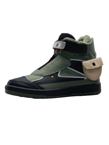 Image of The Souled Store Naruto Shippuden: Sasuke Men and Boys Purple PU Upper Lace Up High Top Sneakers