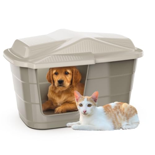 Katzenhaus Outdoor Hundehütte Hundehöhle kleine Hunde Wurfkiste für Katzen Hundehaus für drinnen Katzenhaus draussen Katzenhöhle Indoor Tierhaus Kleintierhaus Kunststoff