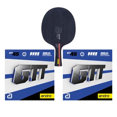 Andro Table Tennis Racket Set, Inizio Blade with 2 GTT Rubbers (Black & Red), Beginner Level-image-14