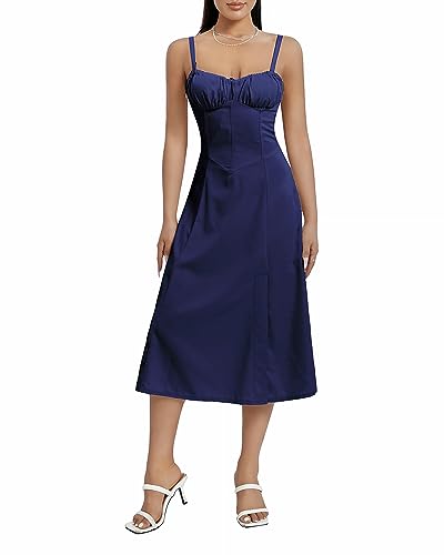 Fylovery Damen Y2K ärmelloses florales Mittelkleid - Ein elegantes und vielseitiges Sommerkleid