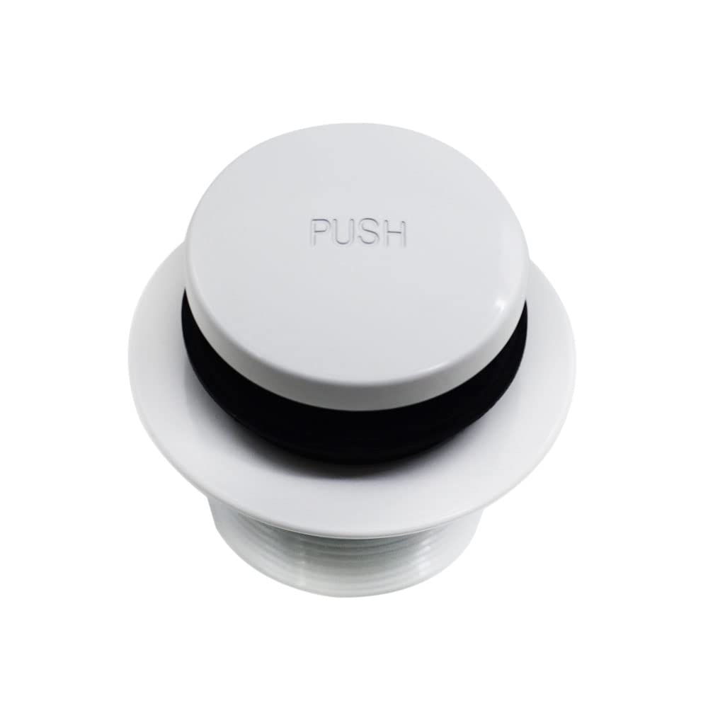 Westbrass A532-50 SCH. 40 - Tapón de drenaje para bañera con codos de dos agujeros, recubrimiento en polvo, color blanco