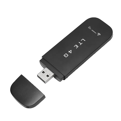 4G LTE USB Surfstick, Tragbares WLAN für Unterwegs Ohne Vertrag Mobiler WLAN Router mit SIM Slot Reise-WLAN, zu 150Mbit/s Download/ 50Mbit/s Upload Unterstützung 10 Geräte (Black)
