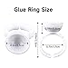 G2PLUS 100PCS Disposable Plastic Nail Art Tattoo Glue Rings Holder, Eyelash Extension Rings, Adhesive Pigment Holders Finger Hand Beauty Tools (White)
