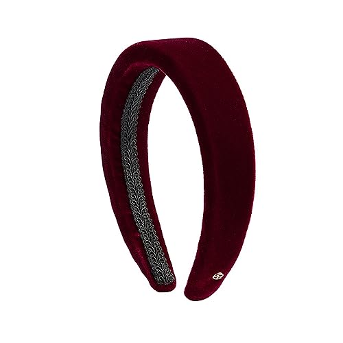 EVITA PERONI Bandeau large en velours rouge épais pour femme - Doux - Antidérapant - Confortable à porter - Tendance - Pour la Saint-Valentin, un anniversaire, une fête de mariage EVITA PERONI Bandeau large en velours rouge épais pour femme - Doux - Antidérapant - Confortable à porter - Tendance - Pour la Saint-Valentin, un anniversaire, une fête de mariage