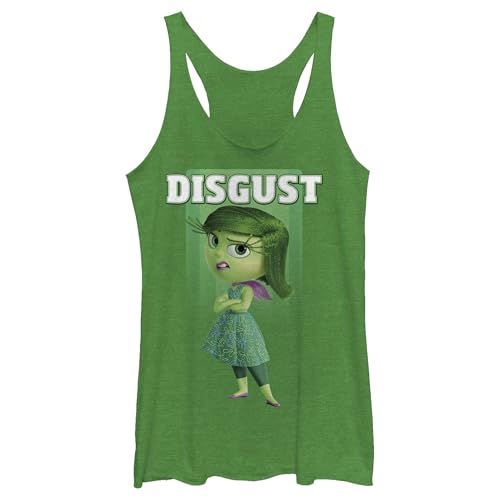 Womens Inside Out Disgust Portrait Racerback Tank Top - Envy Green - Large
