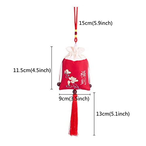 10 bolsas chinas de brocado con cordón para joyas miniatura 2