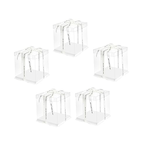 Ciieeo Square Cake Packing Box Cake Carrier for Storage Display Pcs Set Safe Stylish
