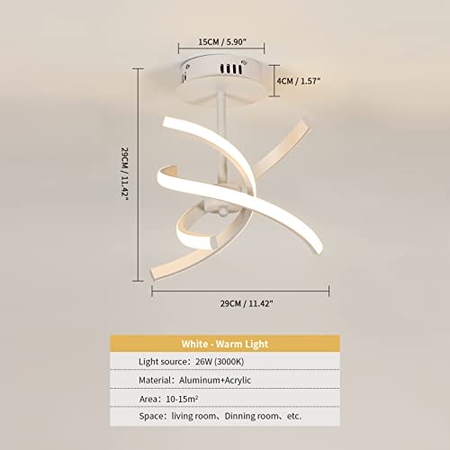 Delaveek Plafoniera LED Soffitto, 26W Lampada da